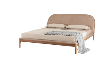 BERNINI - Nabuk double bed with upholstered headboard by Tonin Casa - view 3